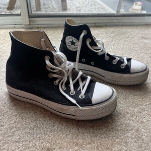 High Top Platform Black Converse